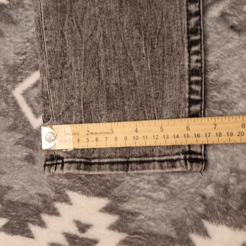 True Religion Geno Slim Straight Jeans Gray Acid Wash Denim 31x32